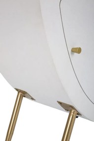 Nočný stolík Venus 60 cm biely/zlatý