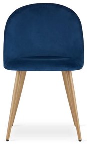 Zamatová stolička Berg modrá