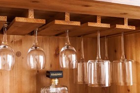 Dizajnová barová skrinka Winebar 90 cm borovica