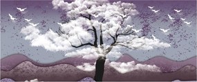 Obraz - Strom v oblakoch (120x50 cm)