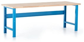 Dielenský stôl Basic s čelnou doskou 200 x 80 cm, modrá