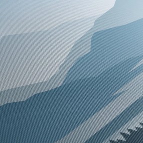 Obraz - Hory pohľadom grafika (150x105 cm)