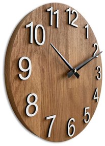 Dubové hodiny na stenu s veľkými číslicami I SENTOP MAS017-3072-black-hands