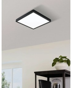 Čierne LED stropné svietidlo 21x21 cm FUEVA 5 – EGLO