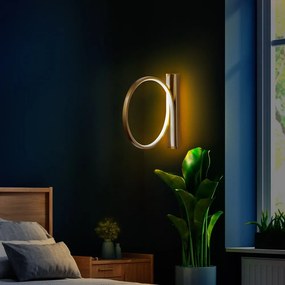 LED nástenné svietidlo v zlatej farbe ø 30 cm Halka – Opviq lights