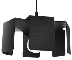 Závesné svietidlo Tulip, 1x čierne kovové tienidlo