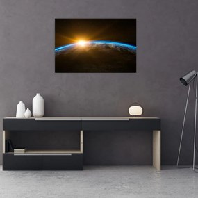 Obraz planéty Zem z vesmíru (90x60 cm)