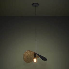Eglo 390393 - Luster na lanku SACEDA 1xE27/40W/230V 53 cm čierna/zlatá