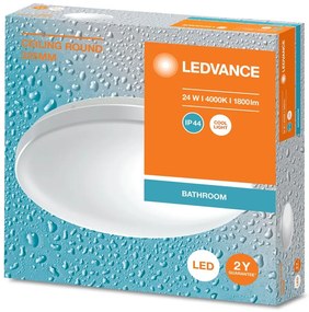 LEDVANCE LEDVANCE, Kúpeľňové stropné svietidlo, priemer 325mm, 1800lm, 24W, 4000K, IP44, AC464830055
