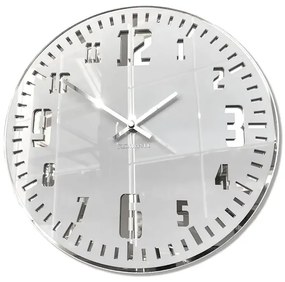 Nástenné strieborné akrylové hodiny UNIQUE 30cm