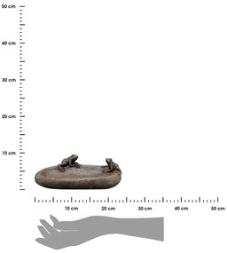 Napájadlo pre vtáky Frogs, 7,8x23,5 cm, magnézium, hnedá