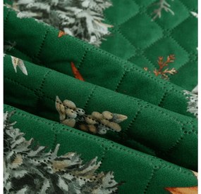 Prehoz na posteľ GREEN CHRISTMAS zelený Rozmer: 170 x 210 cm