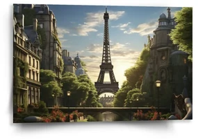 Sablio Obraz Paríž Eiffelova veža Art - 60x40 cm