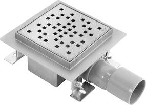 Rea Dots, nerezový odtokový žľab 120x120 mm, oceľová, REA-G6202