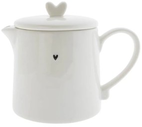 Teapot White with little heart