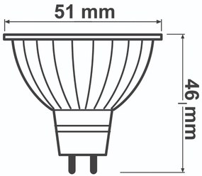 LED žiarovka GU5.3 MR16 6,3W = 35W 355lm 4000K Neutral 36° CRI97 12V DIMMABLE OSRAM Parathom