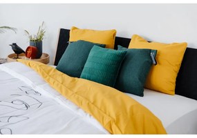 Posteľ z masívneho dubového dreva s čiernym čelom Gazzda Fawn, 180 x 200 cm