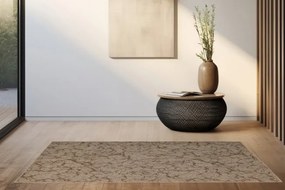 Metrážny koberec Marble 90 mramor, hnedý / béžový