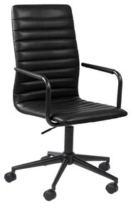 Čierna kancelárska stolička na kolieskach Actona Wislow