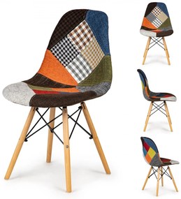 Sada 4 patchworkových židlí Eqa