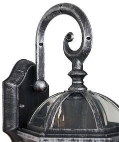 Klasické vonkajšie nástenné svietidlo antické strieborné IP44 - Glasgow