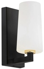 Argon 8056 - Nástenná lampa CAMELOT PLUS 1xE27/15W/230V čierna/biela/zlatá