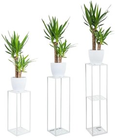 Stojan na kvety 100x24 cm biela