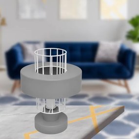 Stolná lampa VOLTA 1xE27/15W/230V šedá