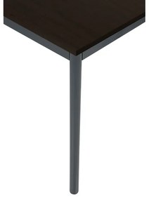 Jedálenský stôl, 800 x 800 mm, tmavo sivá podnož, wenge