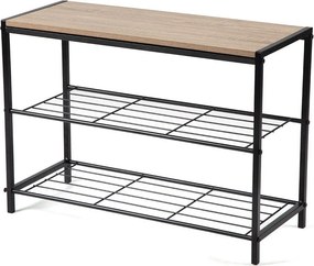 Čierny oceľový stojan na topánky 63x44x30 cm Asten – Bonami Essentials