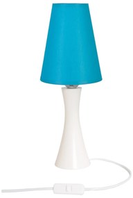 HELLUX Moderná stolná lampa DIANA 2 E27 biela / modré tienidlo 4110908
