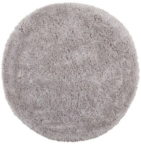 Okrúhly koberec ⌀ 140 cm sivý CIDE Beliani