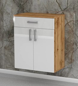 Nabytekmorava Kúpeľňová skrinka K24 farba korpusu: Dub sonoma tmavý, farba dvierok: Dub sonoma tmavý