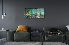 Obraz na skle Art stretnutie pri jazere 125x50 cm