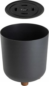 Sada 2 ks květináčů Terra 21x19,3/27,4x24,2 cm antracitová