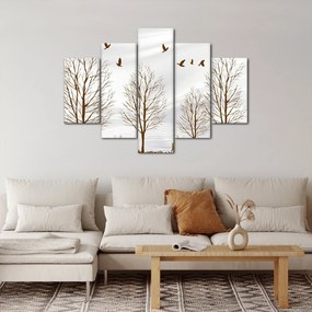 Obraz - Jelene pred riekou (150x105 cm)