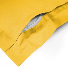 Biante Bavlnená obliečka na vankúš s lemom Moni MO-069 Žltá 60 x 60 cm