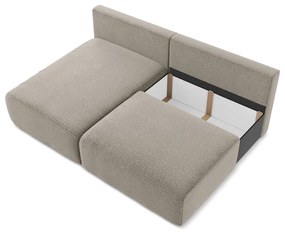 Béžová rozkladacia/s úložným priestorom rohová pohovka (ľavý roh) Kalena – Makamii