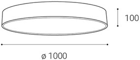 LED2 MONO 100, W DIM 153W 2CCT 3000K/4000K 1271551D