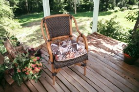 Podsedák na stoličke 40x40 cm - Listy monstery hnedé