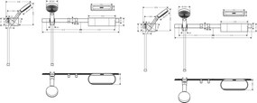 Hansgrohe WallStoris, sada ručná sprcha 105 3jet Activation EcoSmart, nástenná tyč 700 mm, odkladací set, čierna matná, HAN-24291670