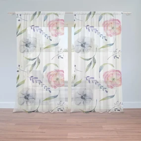 Sablio Záclony Letné kvety: 2ks 150x250cm