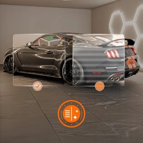 LED stropné svietidlo LED/426W/85-265V 6500K 484x243 cm CRI 90 IP54 biela