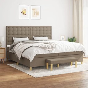 Boxspring posteľ s matracom sivohnedý 200x200 cm látka 3137505