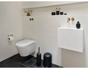 Čierny kameninový téglik na zubné kefky Sensu – Zone