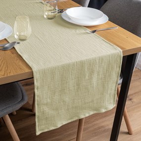 Biante Mušelínový behúň na stôl MSN-070 Svetlý pieskovo béžový 35x140 cm