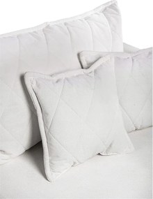 Biela menčestrová rozkladacia/s úložným priestorom pohovka 215 cm Bjork – Bonami Selection