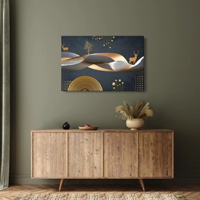 Obraz - Grafika s jeleňom (90x60 cm)