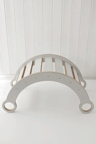 Montessori drevená hojdačka biela S Šedá