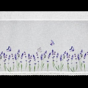 Záves ELLA 150X30 cm, bielo-fialový